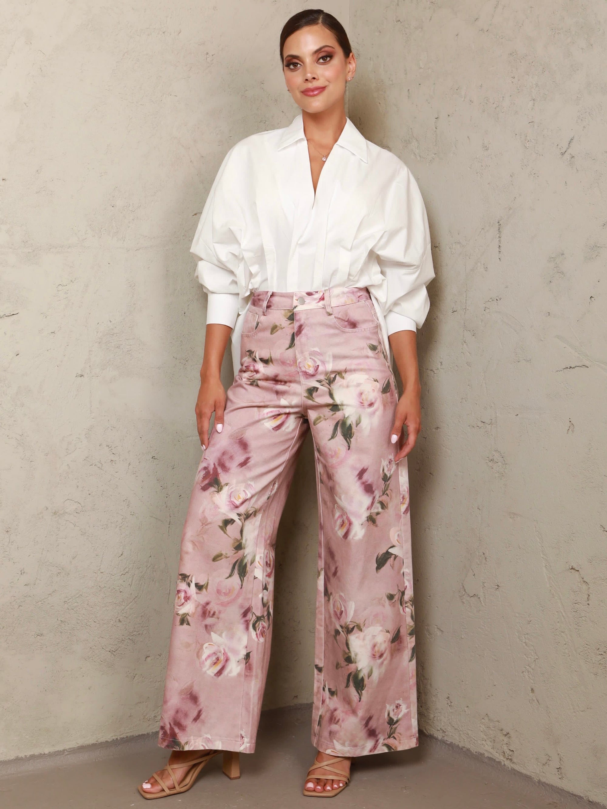 Valentina Floral Jeans Bottoms