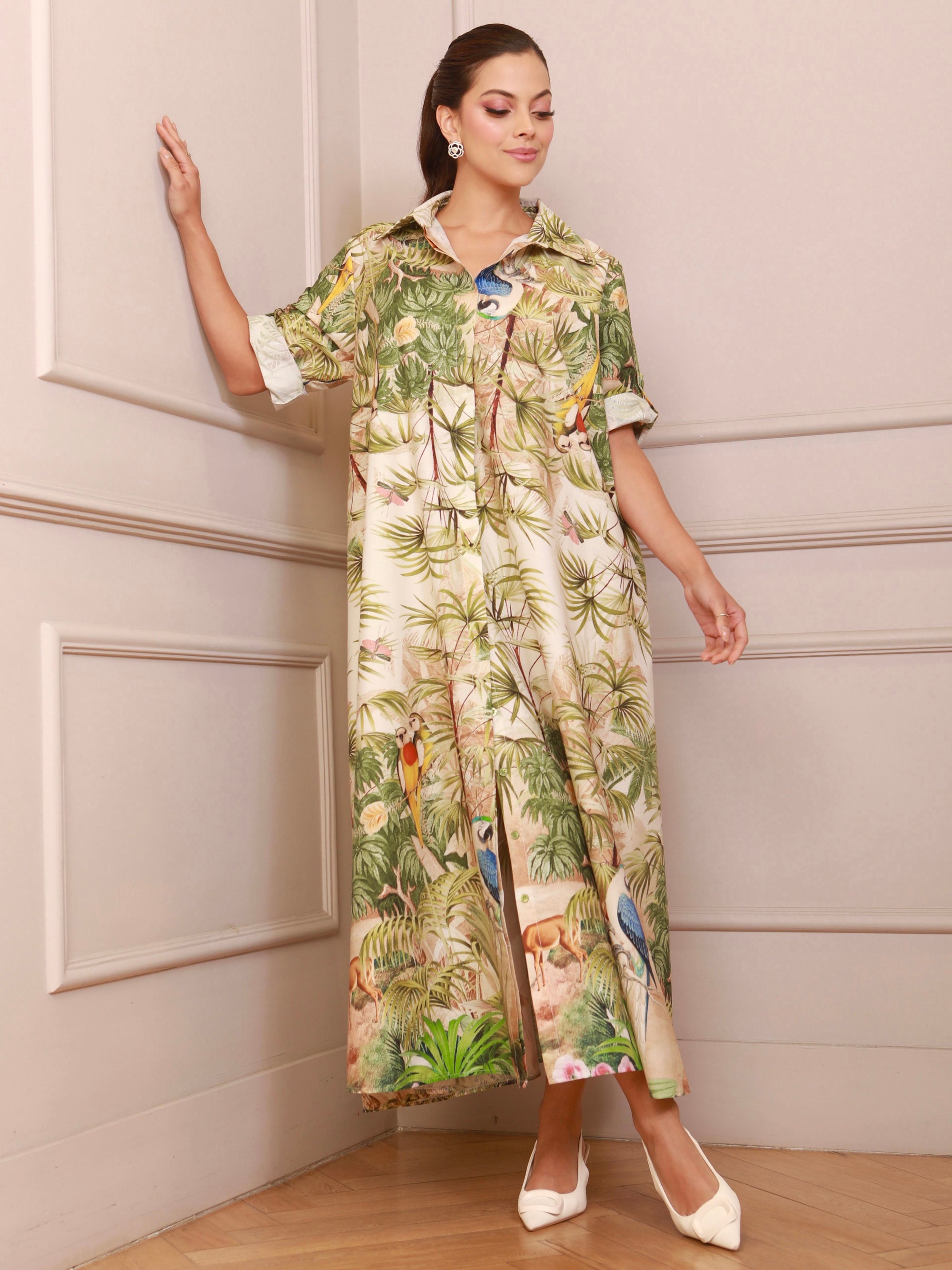 Amazonia Green Palms Dress