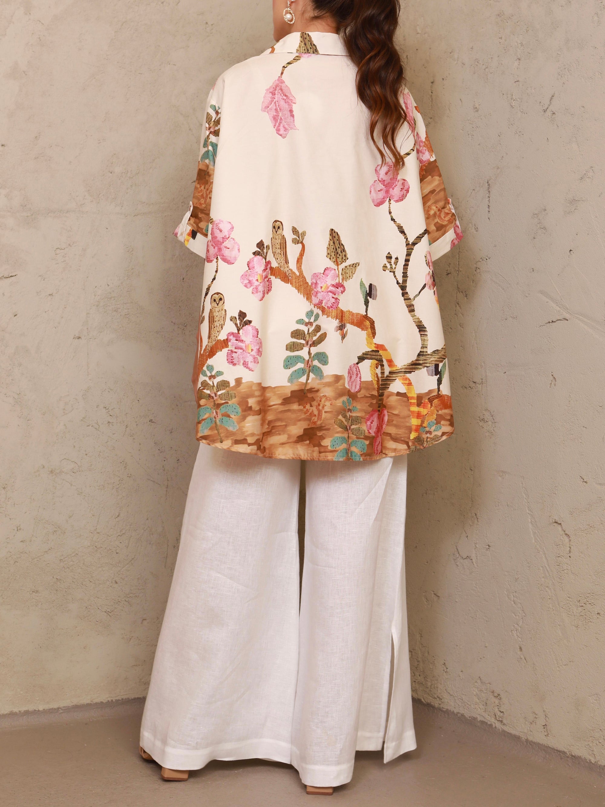 Isa Oversized Cream Blouse