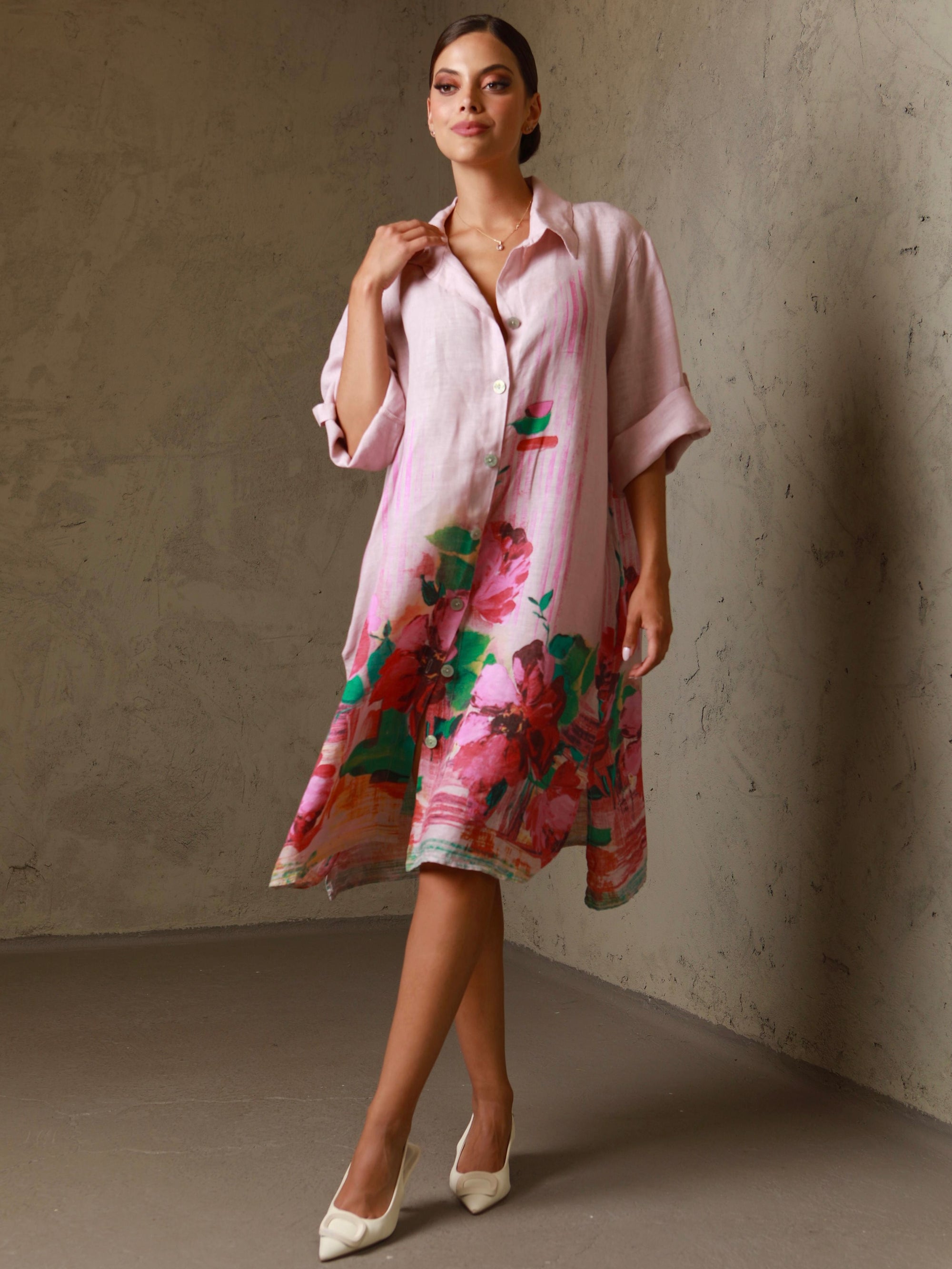 Selenne Floral Pink Dress