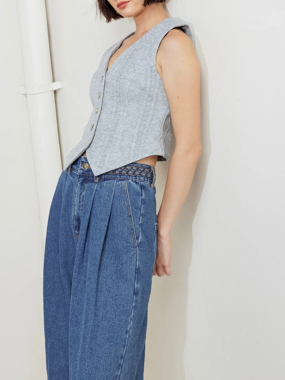 Ivanna Washed Denim Bottoms