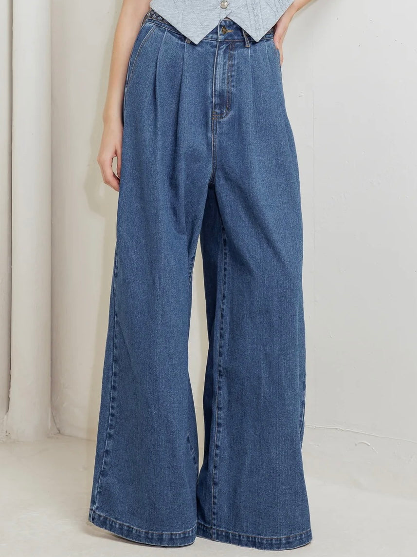 Ivanna Washed Denim Bottoms