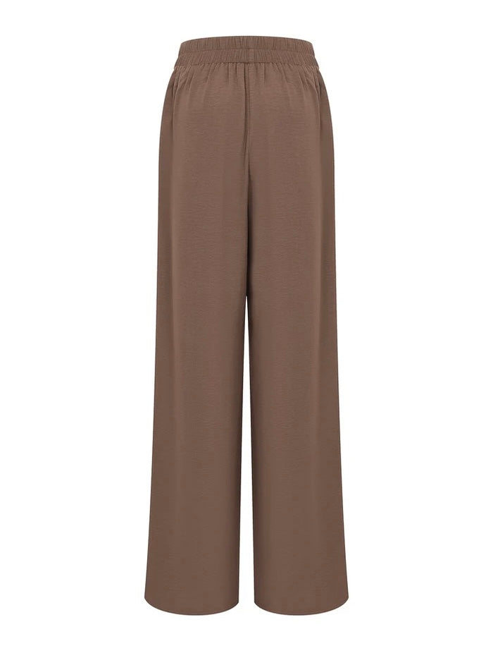 Shayla Vest & Pants Mocha Set