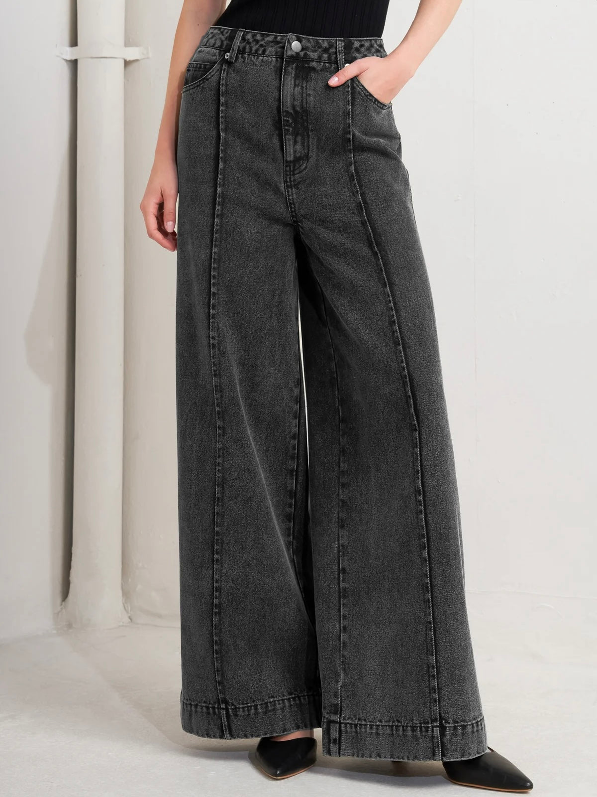 Diane Washed Denim Bottoms