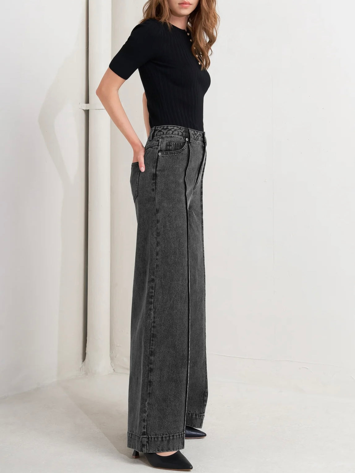 Diane Washed Denim Bottoms