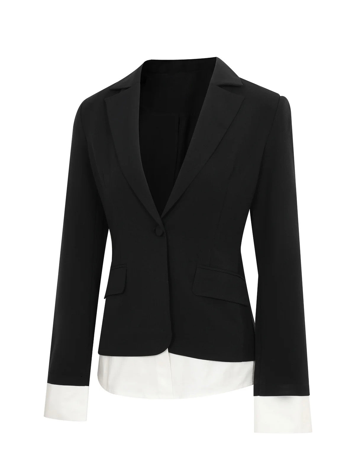 Claire Woven Blazer Black Blazer