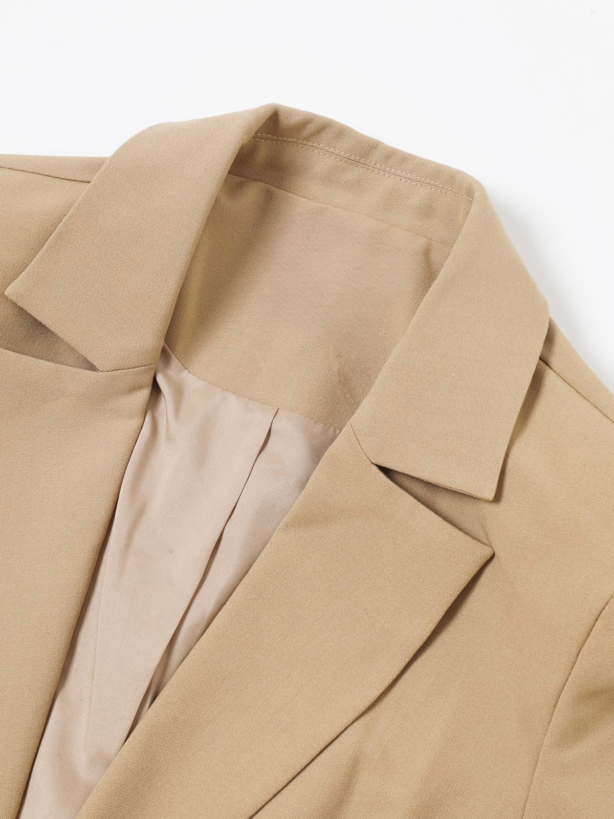 Claire Woven Blazer Beige Blazer