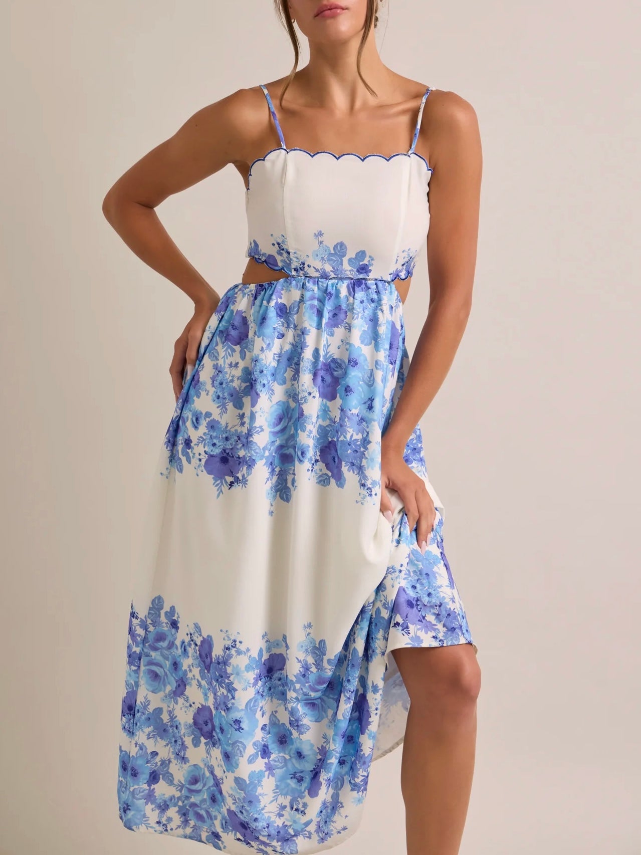 Natalie Bloom Strap Dress FS