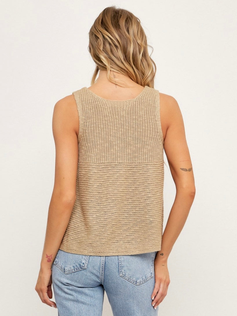 Gaia Beige Tank Top