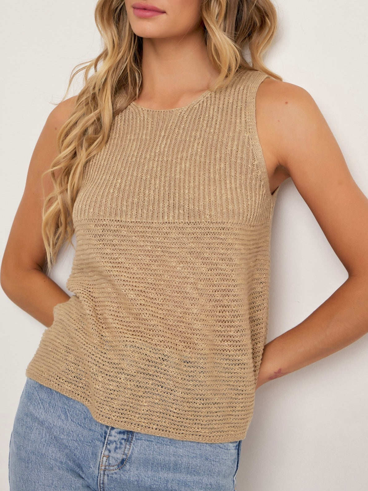 Gaia Beige Tank Top
