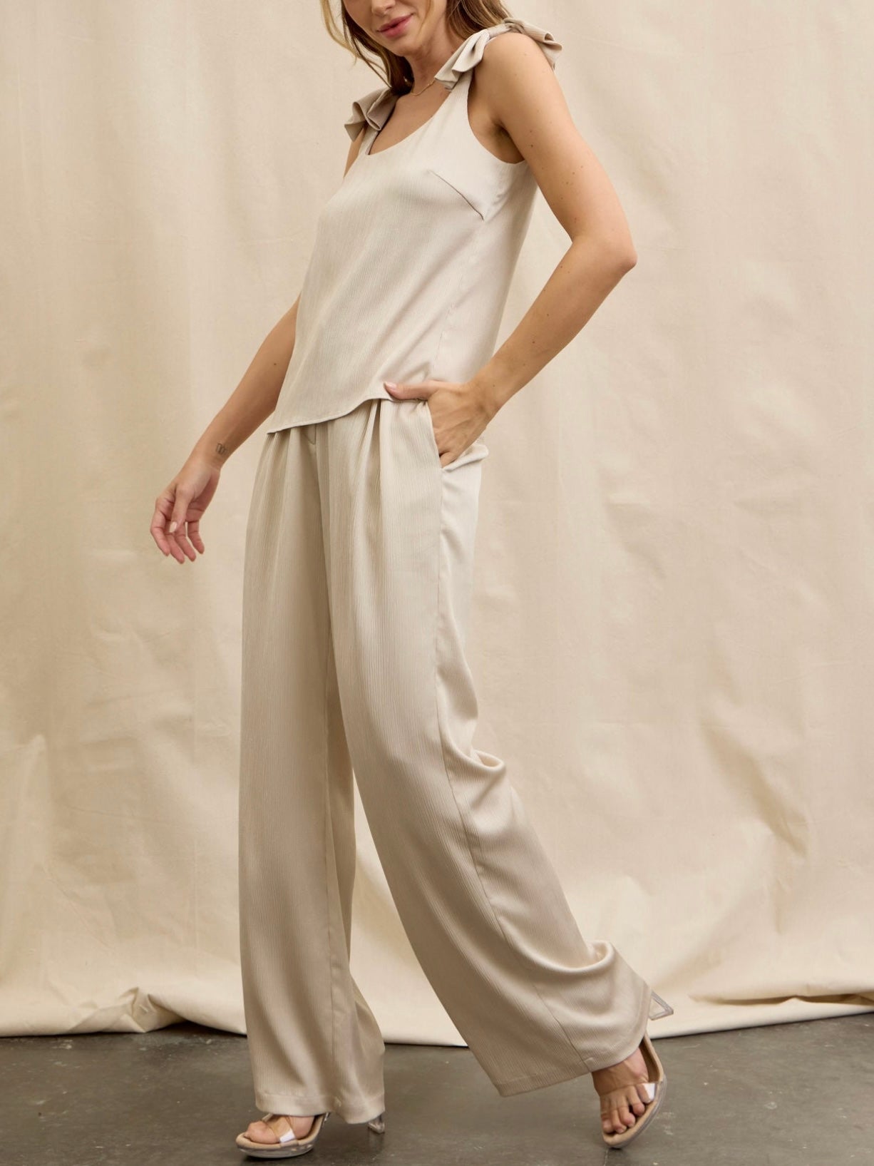 Camille 2 Piece Beige Set