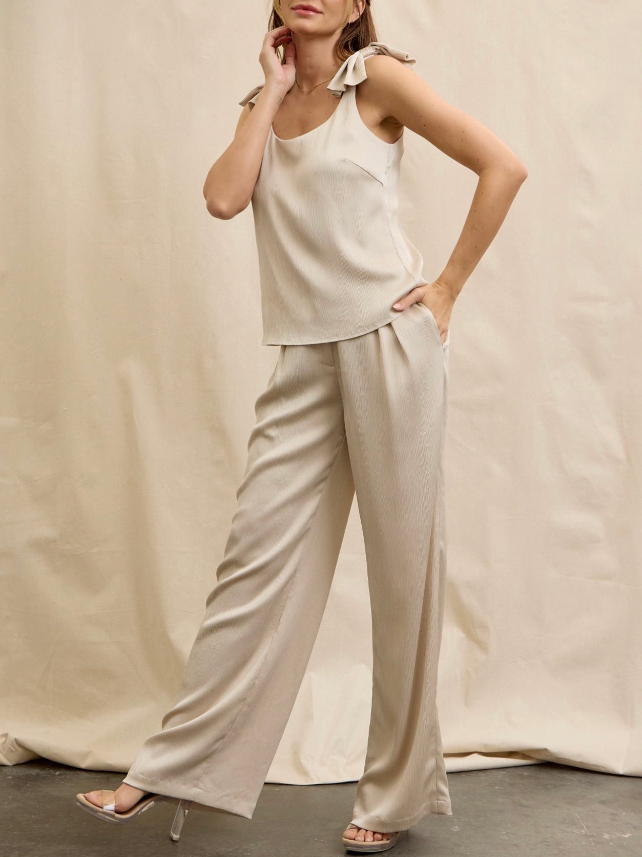Camille 2 Piece Beige Set