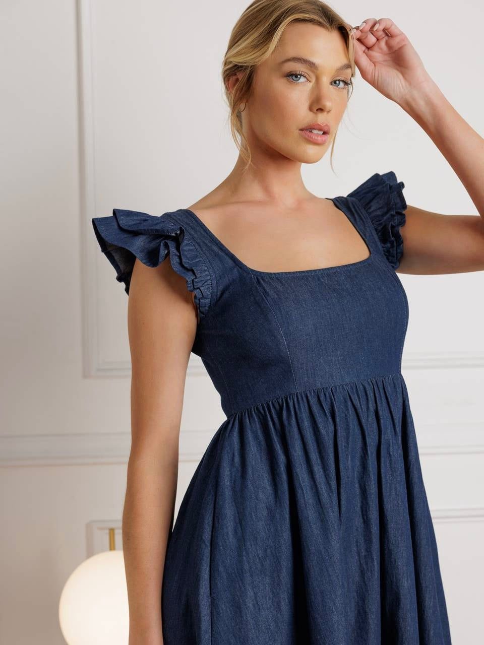 Cassandra Chambray Midi Dress