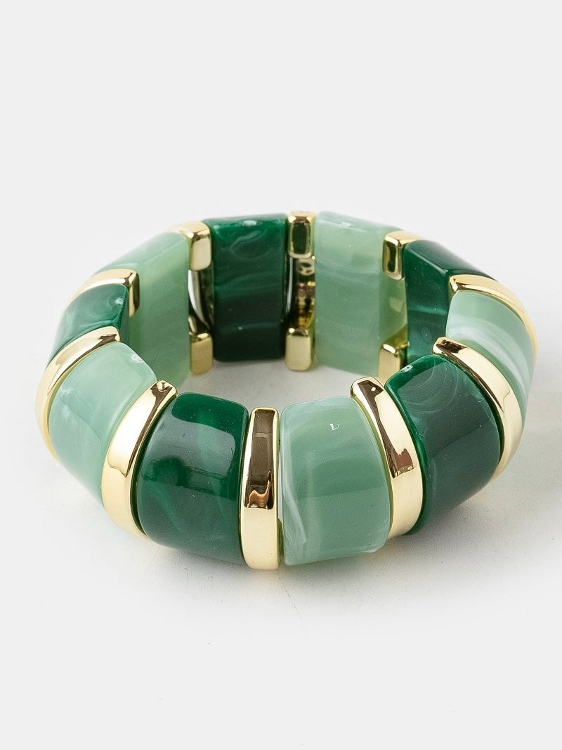 Colorful Resin Block Bracelet