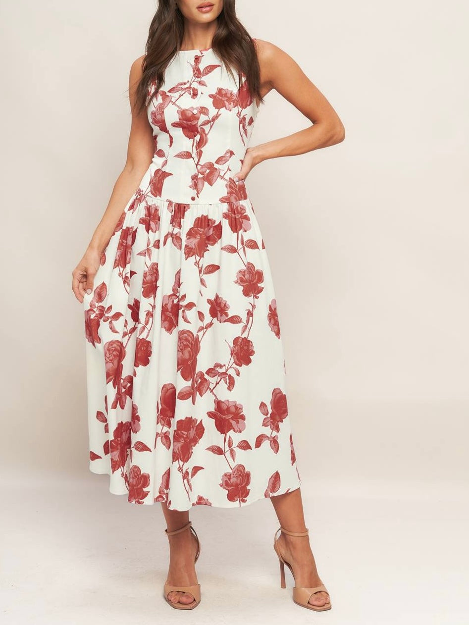 Amanda Woven Midi Dress