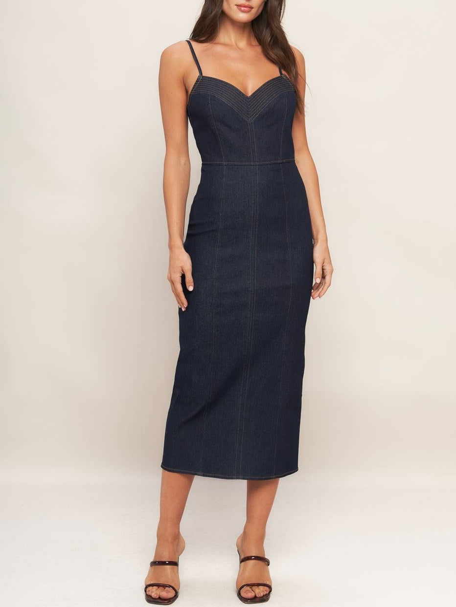 Candice Denim Midi Dress