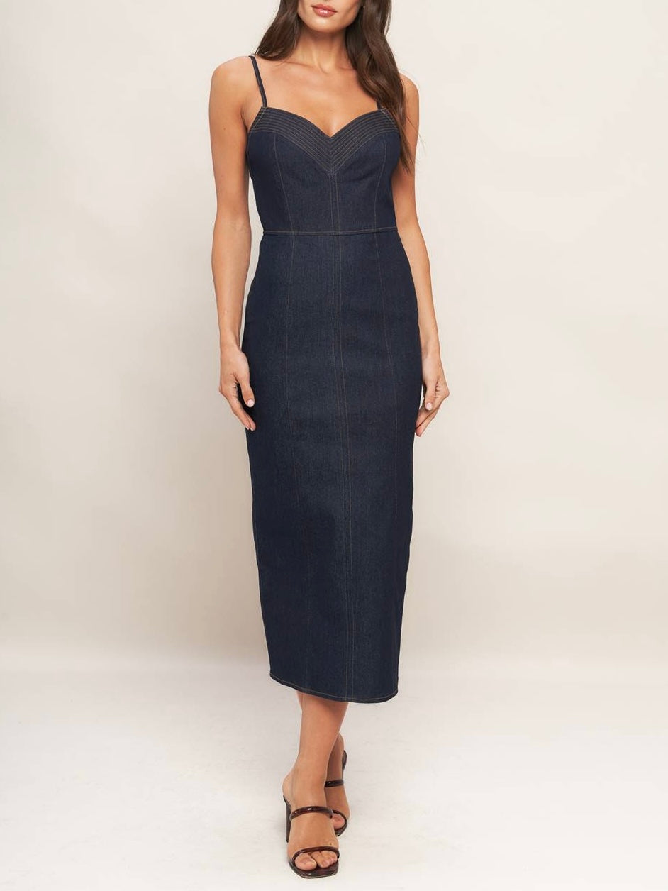 Candice Denim Midi Dress