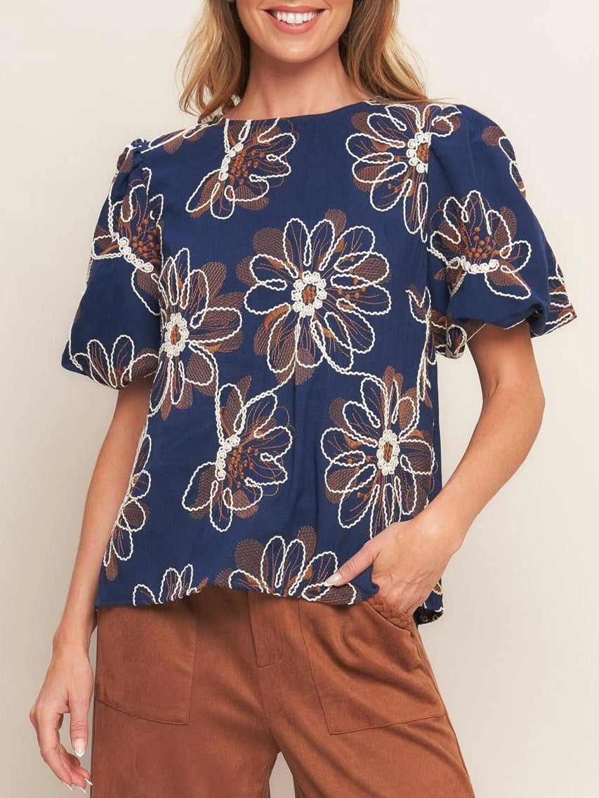 Sabrina Embroidered Top