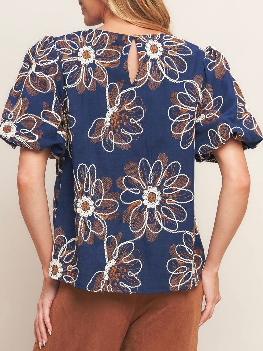 Sabrina Embroidered Top