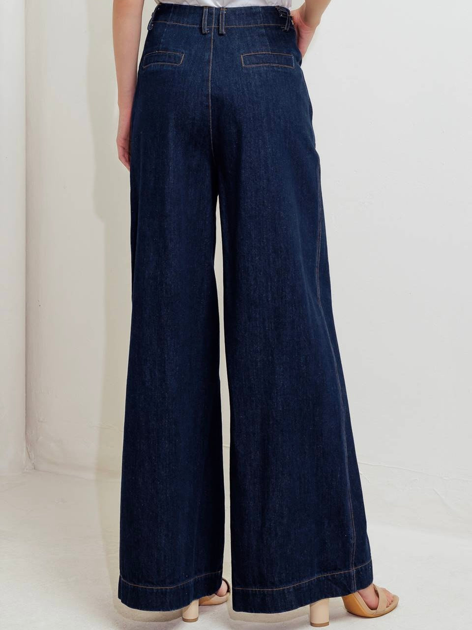 Elsie Wide Leg Denim Bottoms