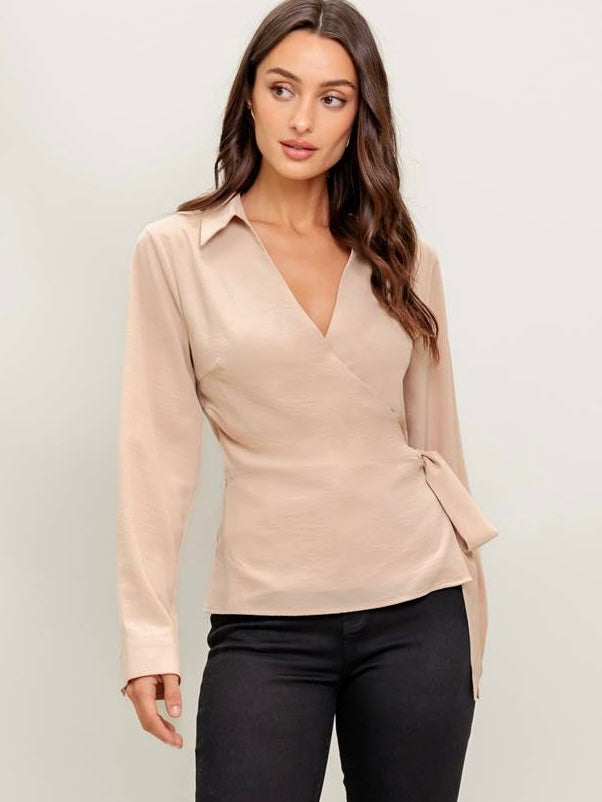 Ysela Woven Wrap Top