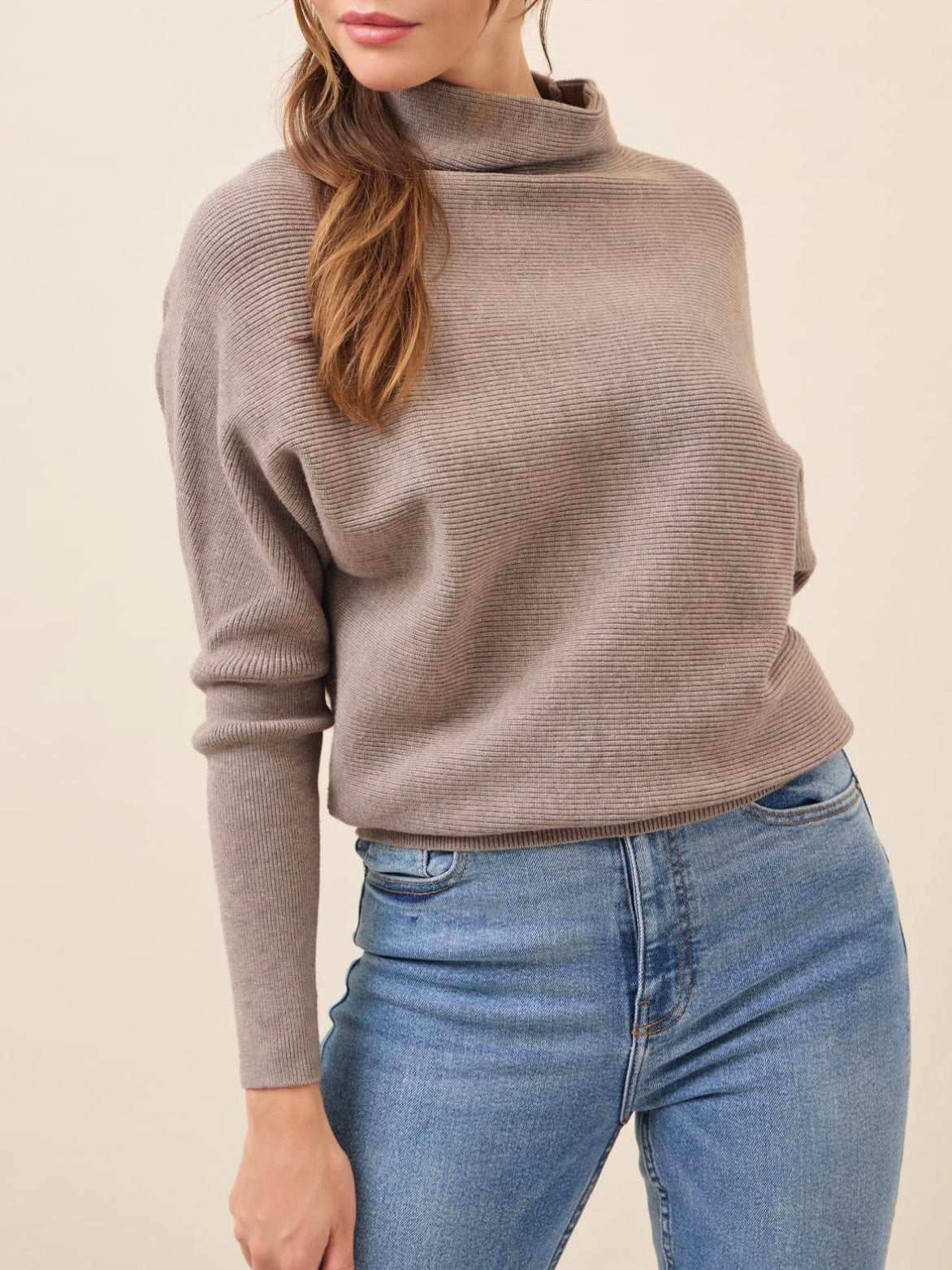 Maia Oversized Sweater Stone Top