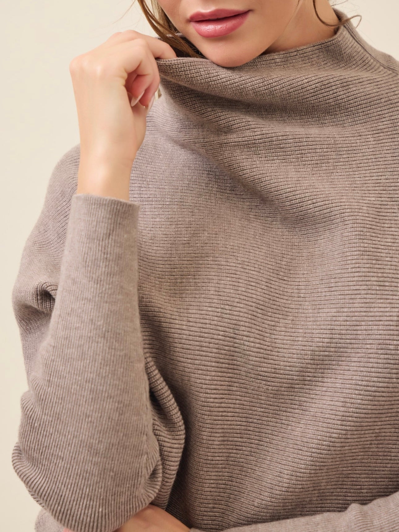 Maia Oversized Sweater Stone Top