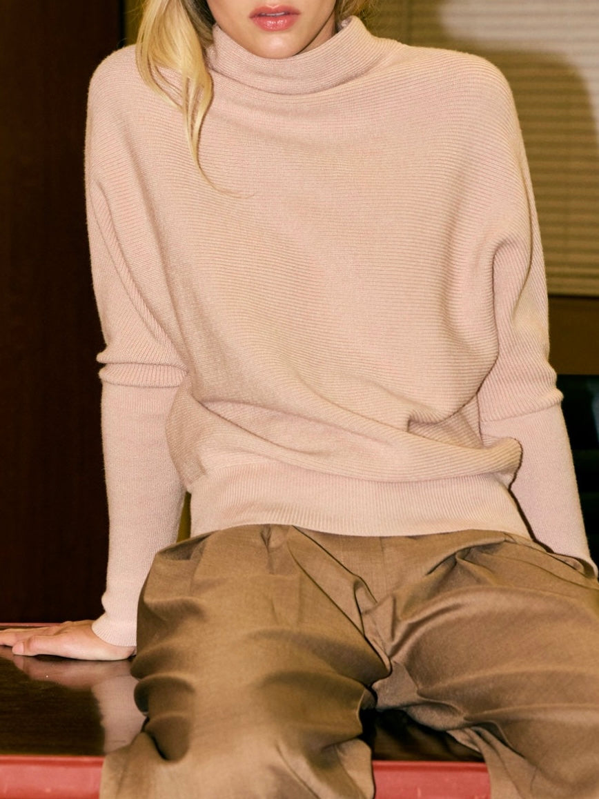 Maia Oversized Sweater Beige Top
