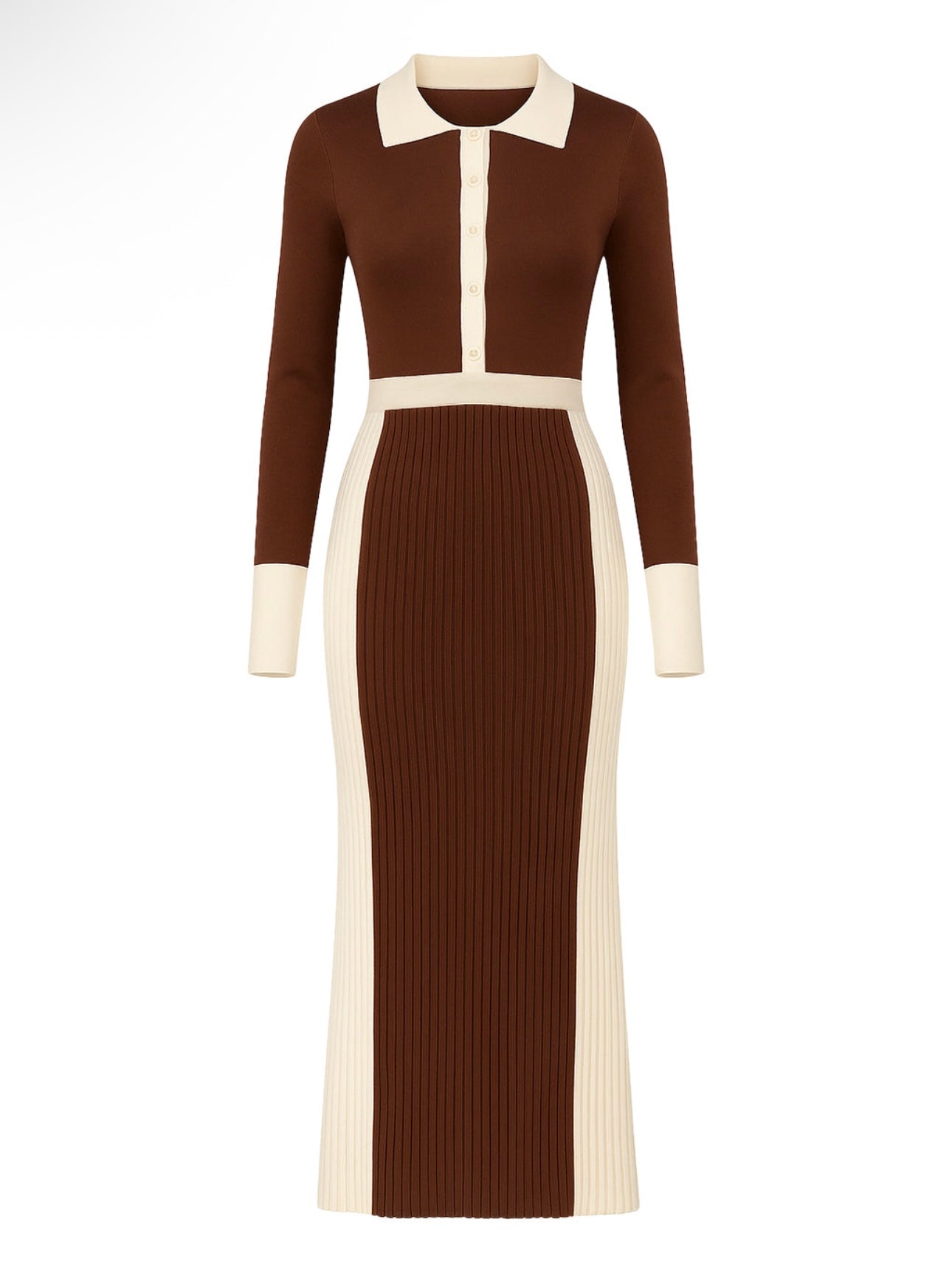 Suzana Knit Color Block Midi Dress