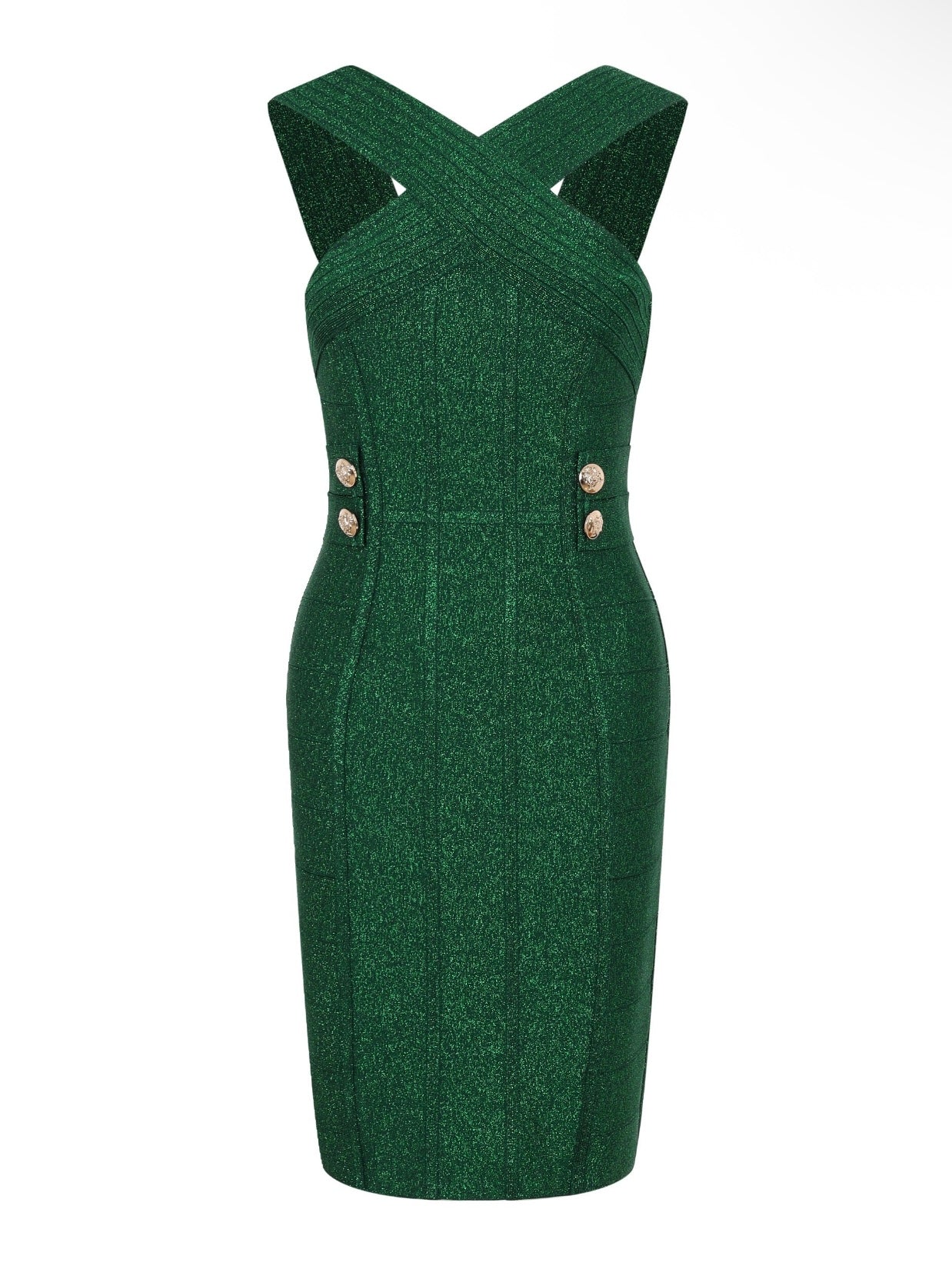 Angela Bandage Green Dress