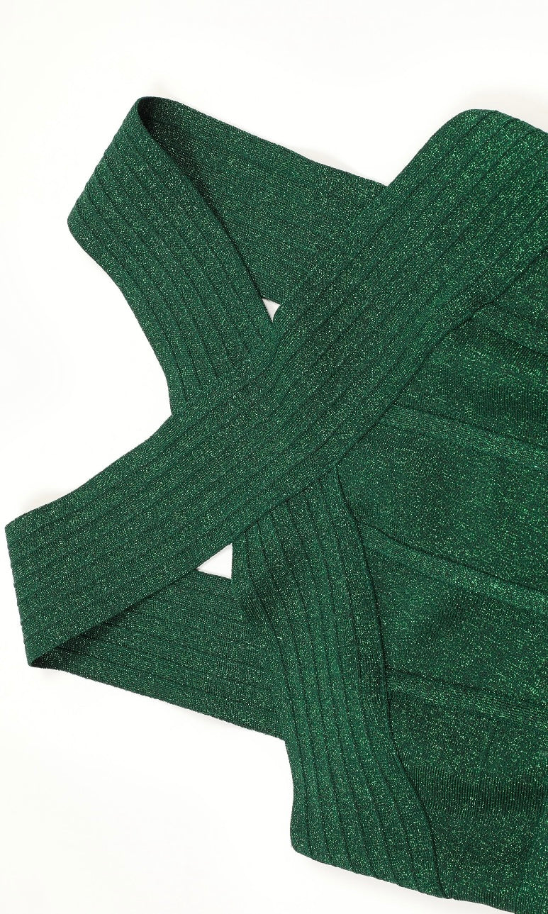 Angela Bandage Green Dress