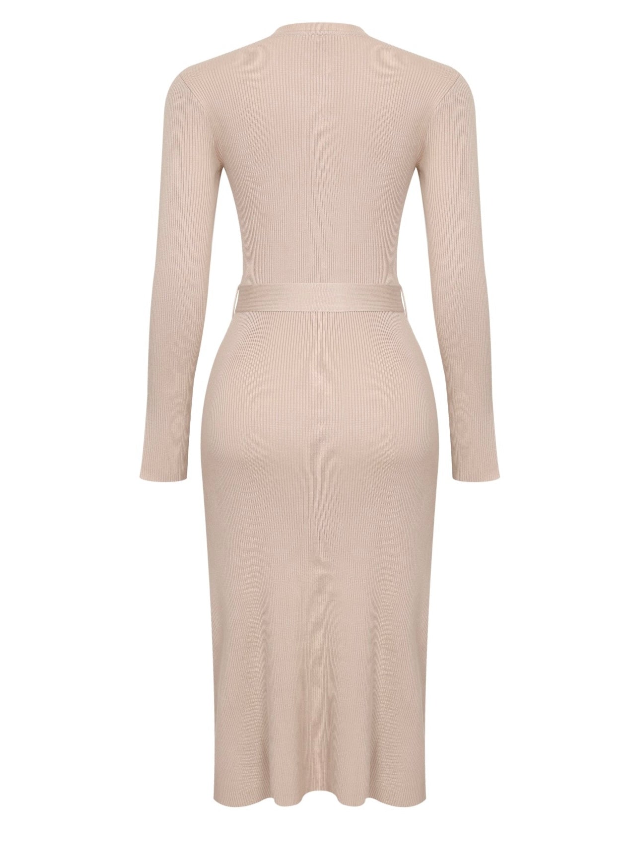 Loren Knit Midi Beige Dress