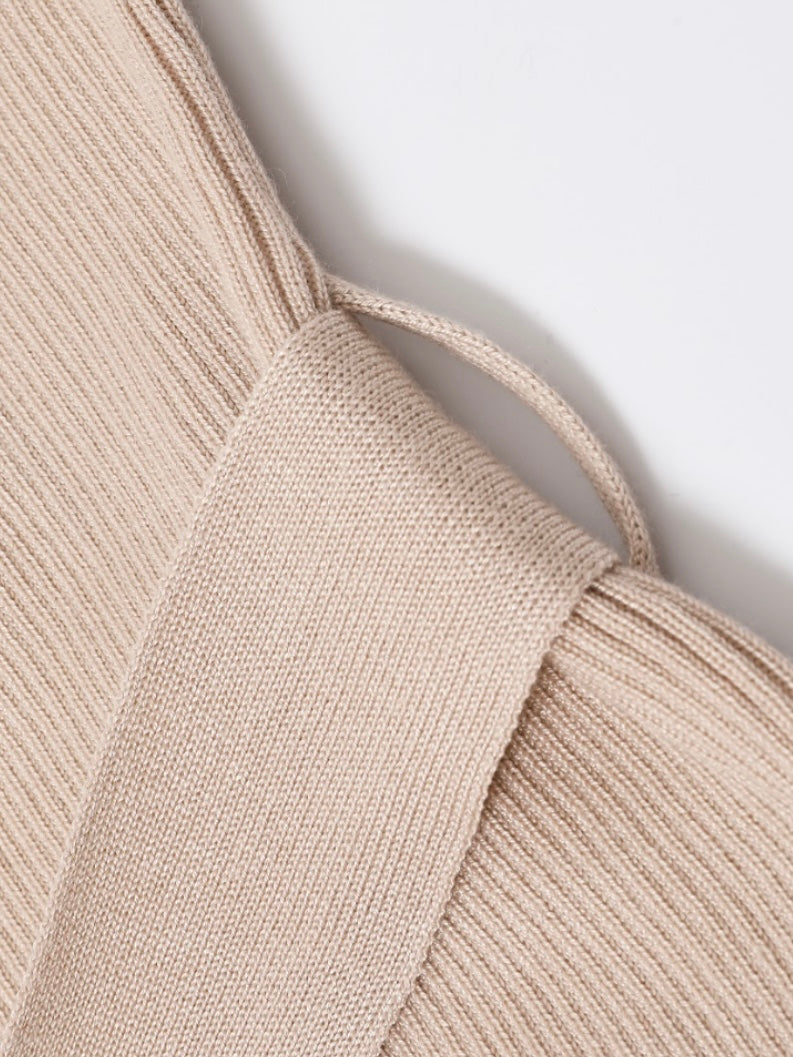 Loren Knit Midi Beige Dress