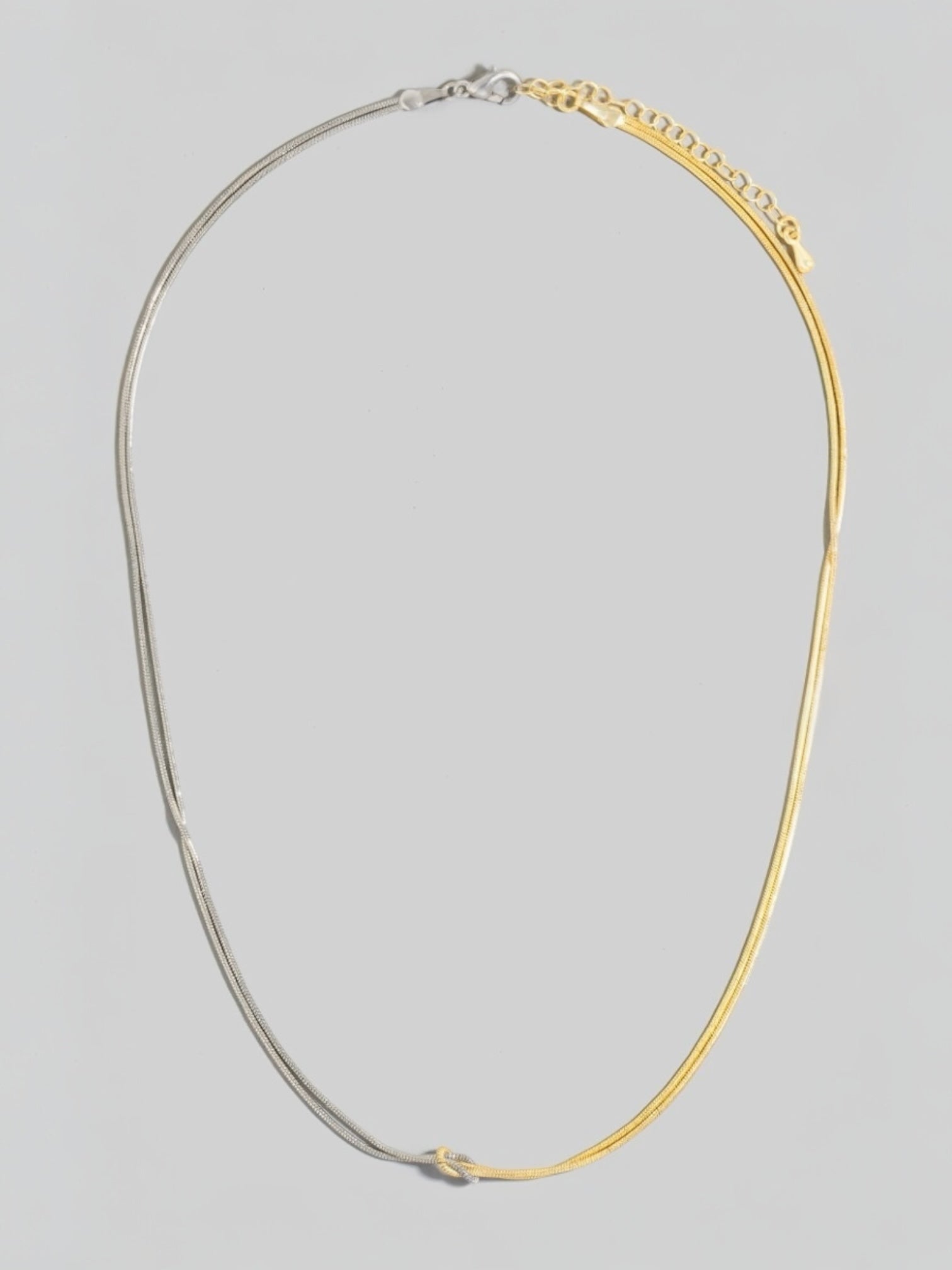 Gold Dipped Rope Chain Knot Layered Necklace