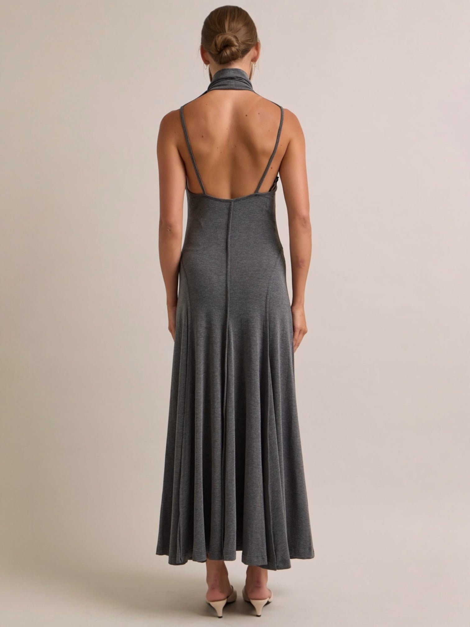 Ava Mockneck Flowy Maxi Dress
