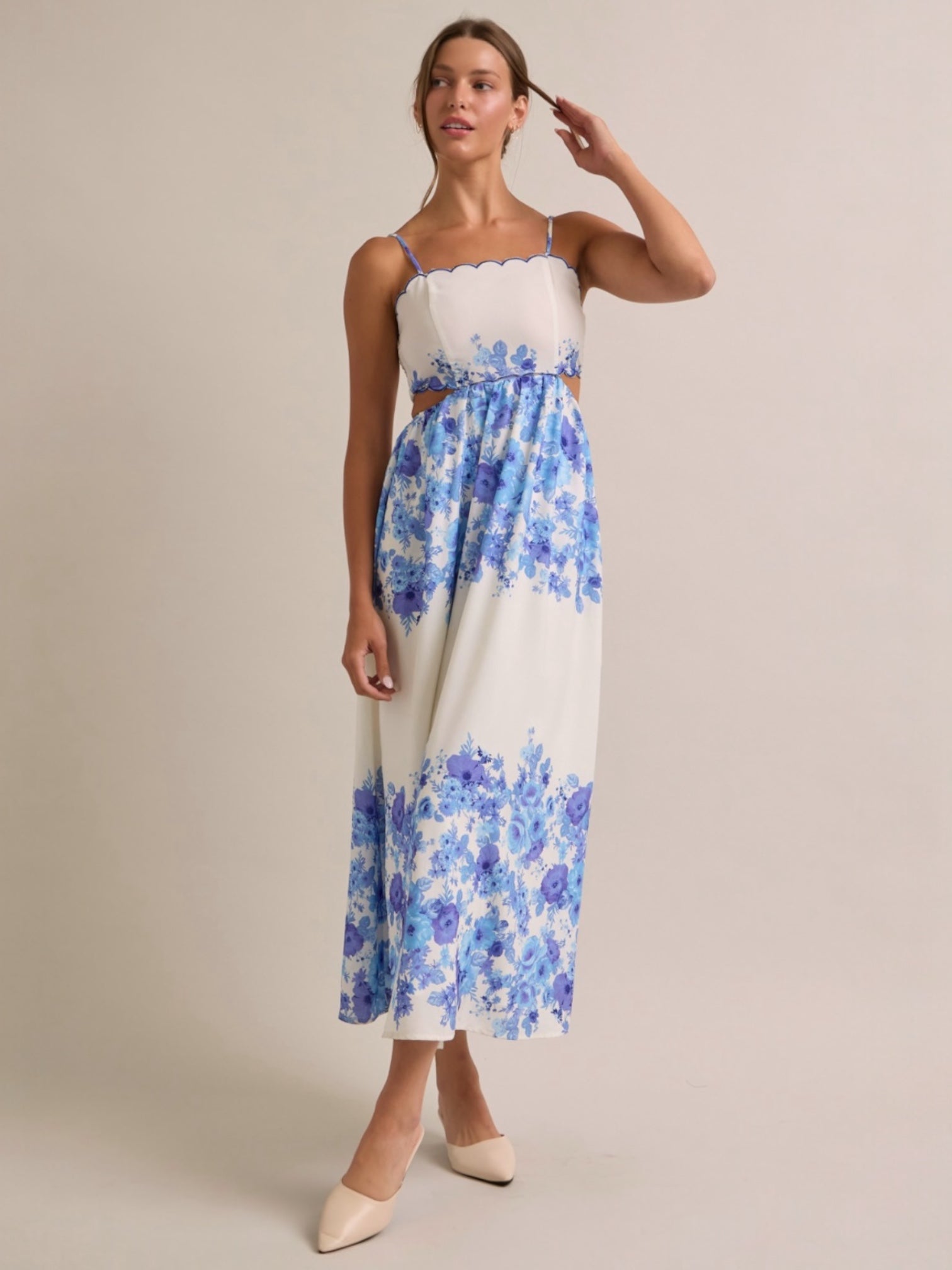 Natalie Bloom Strap Dress FS