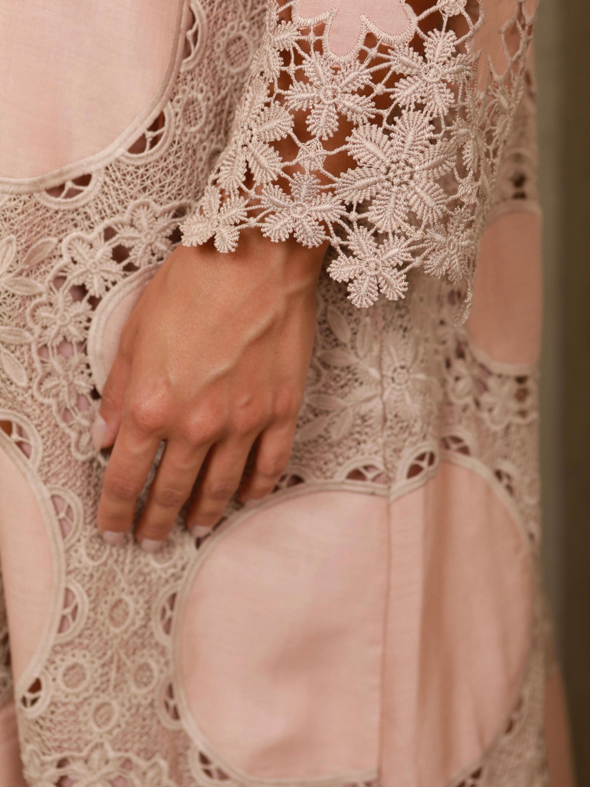 Anastasia Embroidery Blush Pink Dress