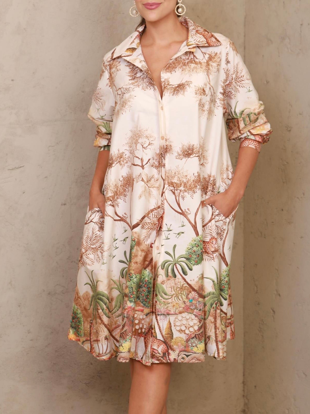 Amara Jungle Midi Dress
