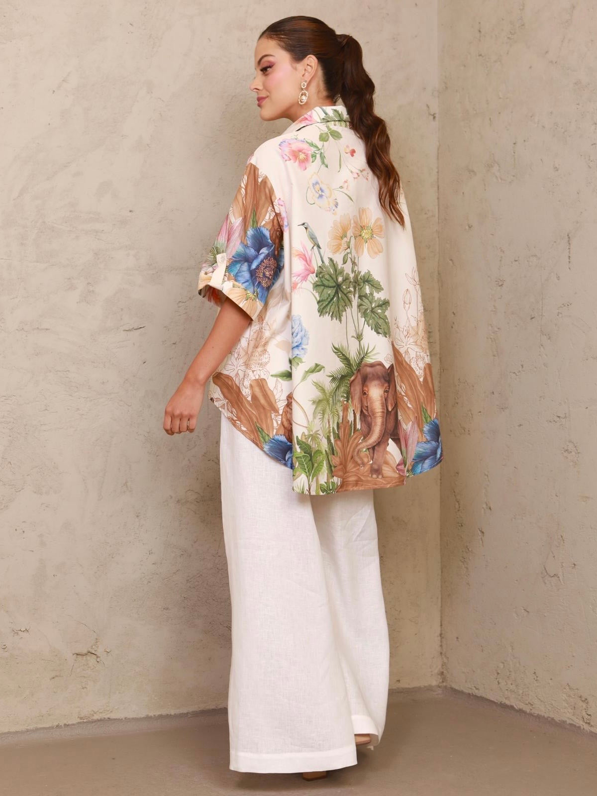 Naya Oversized Cream Blouse
