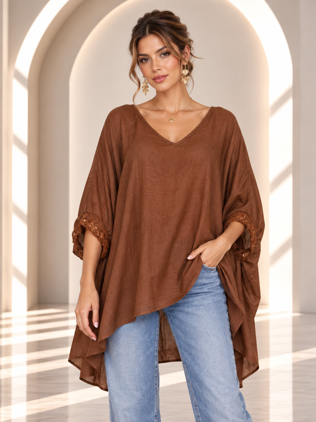 Camille Oversized Linen Top