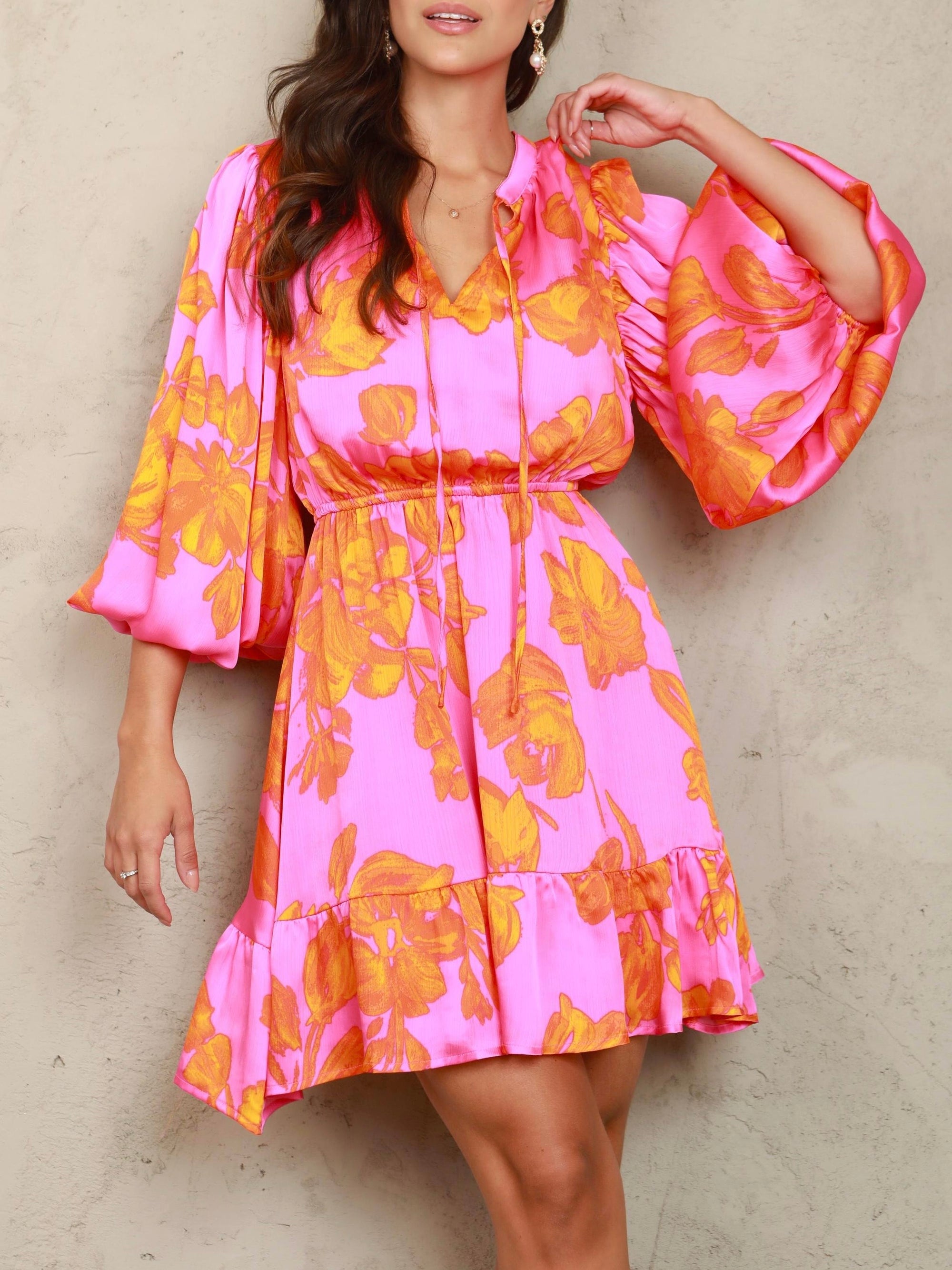 Bianca Tropical Sunset Dress