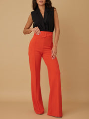 Orange Buckle With Button Bottoms