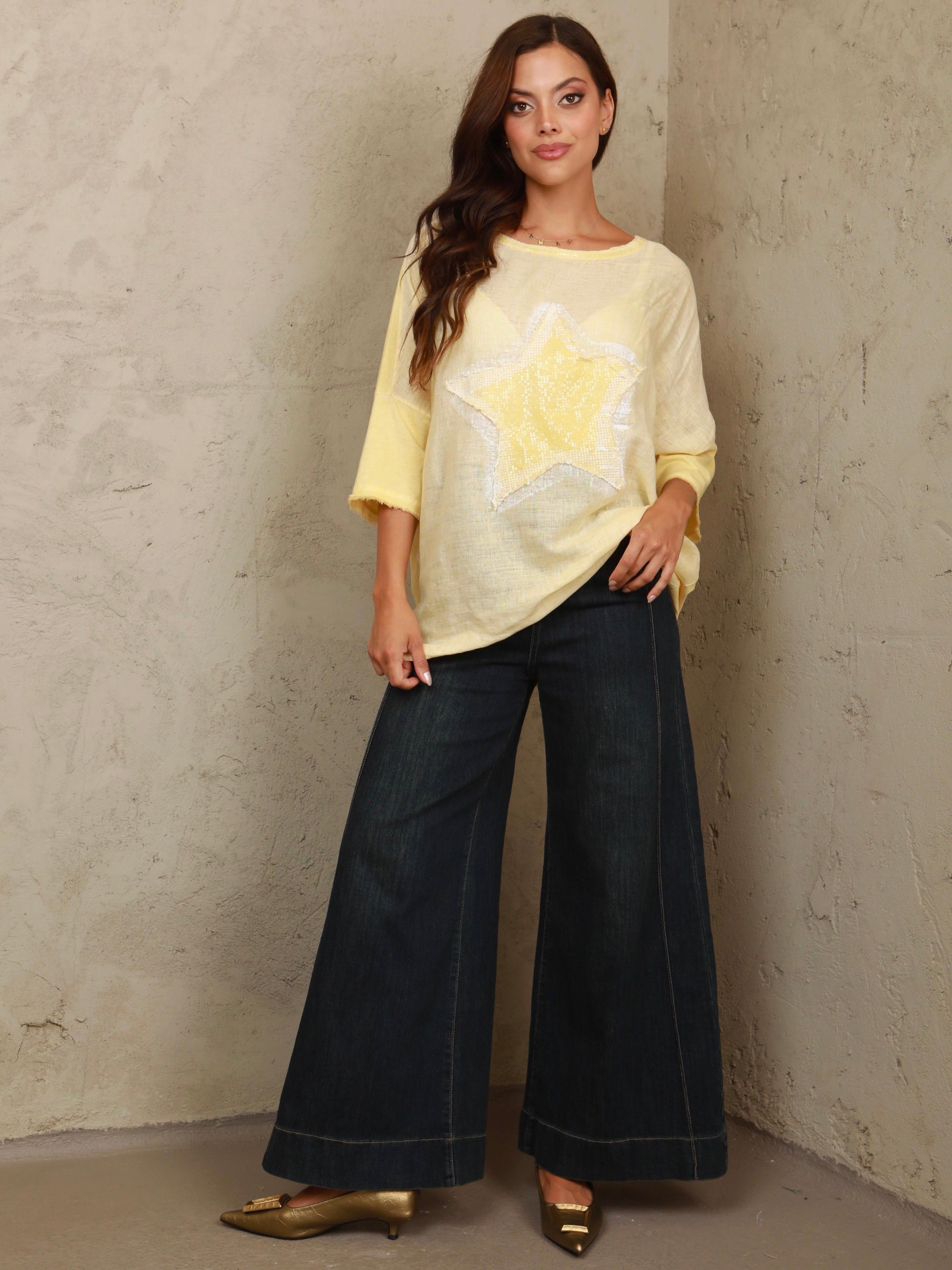 Aurora Star Linen Top