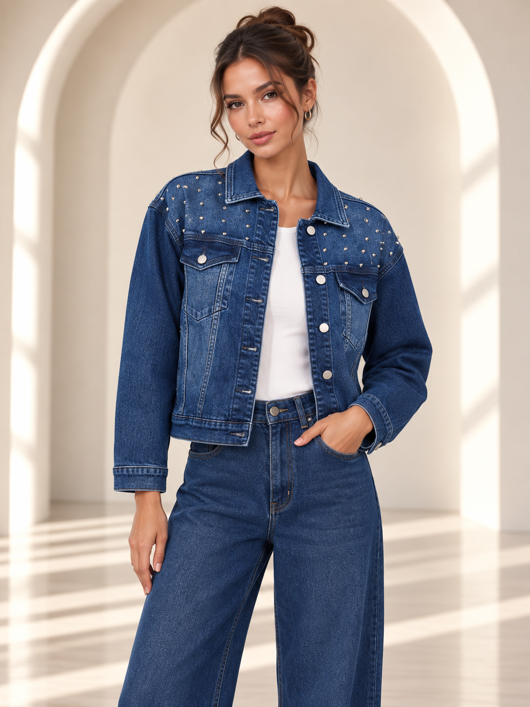 Gia Studded Denim Jacket