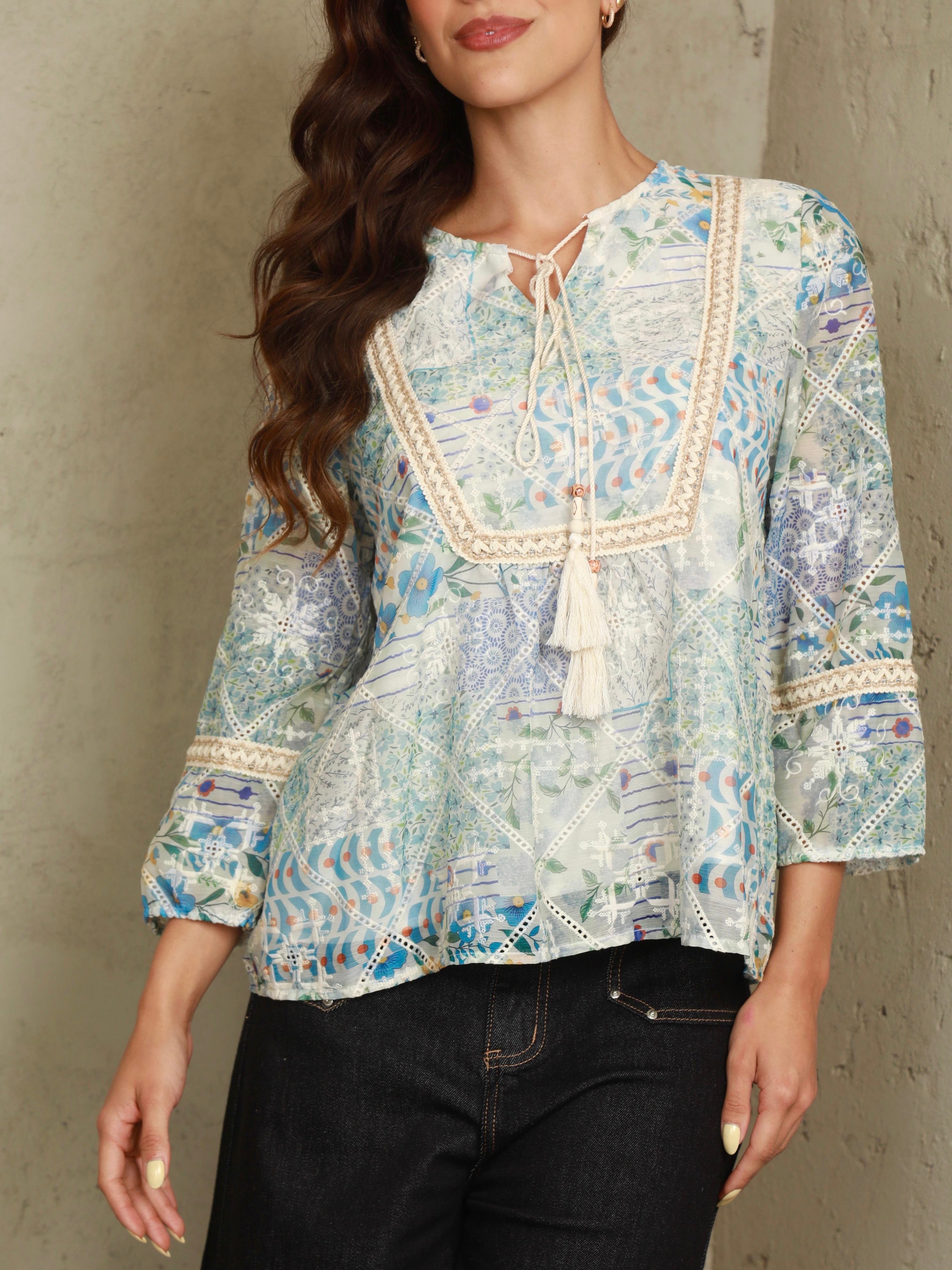 Aly Wildflower Lace Blouse – Beashion Boutique