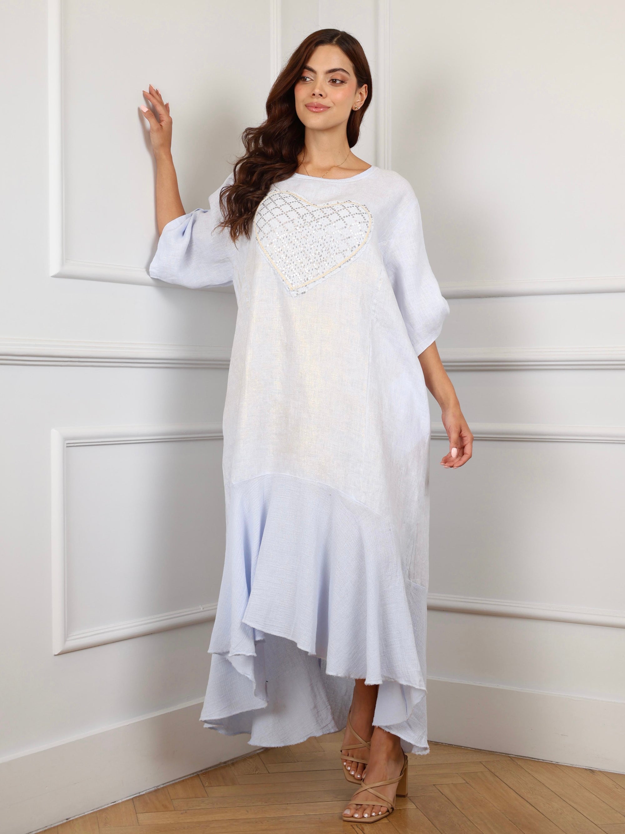 Valentina Heart of Linen Dress