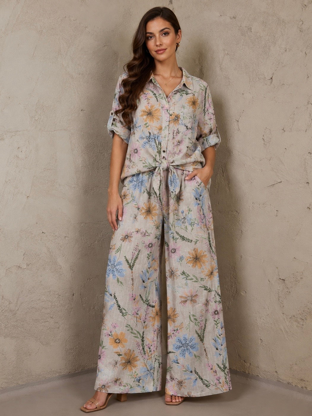 Fiorella 2 Piece Garden Italian Linen Set