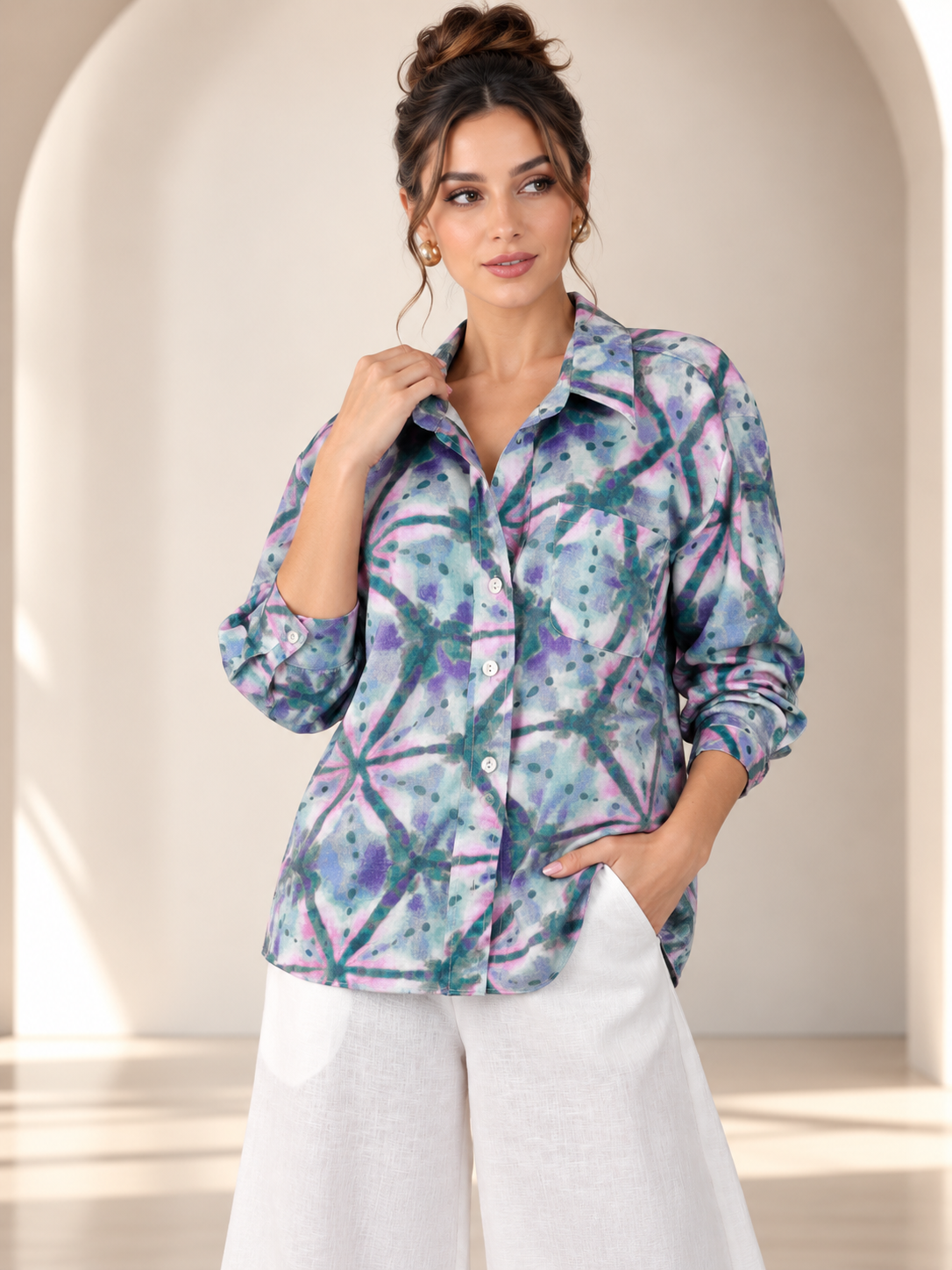 Elowen Abstract Print Shirt