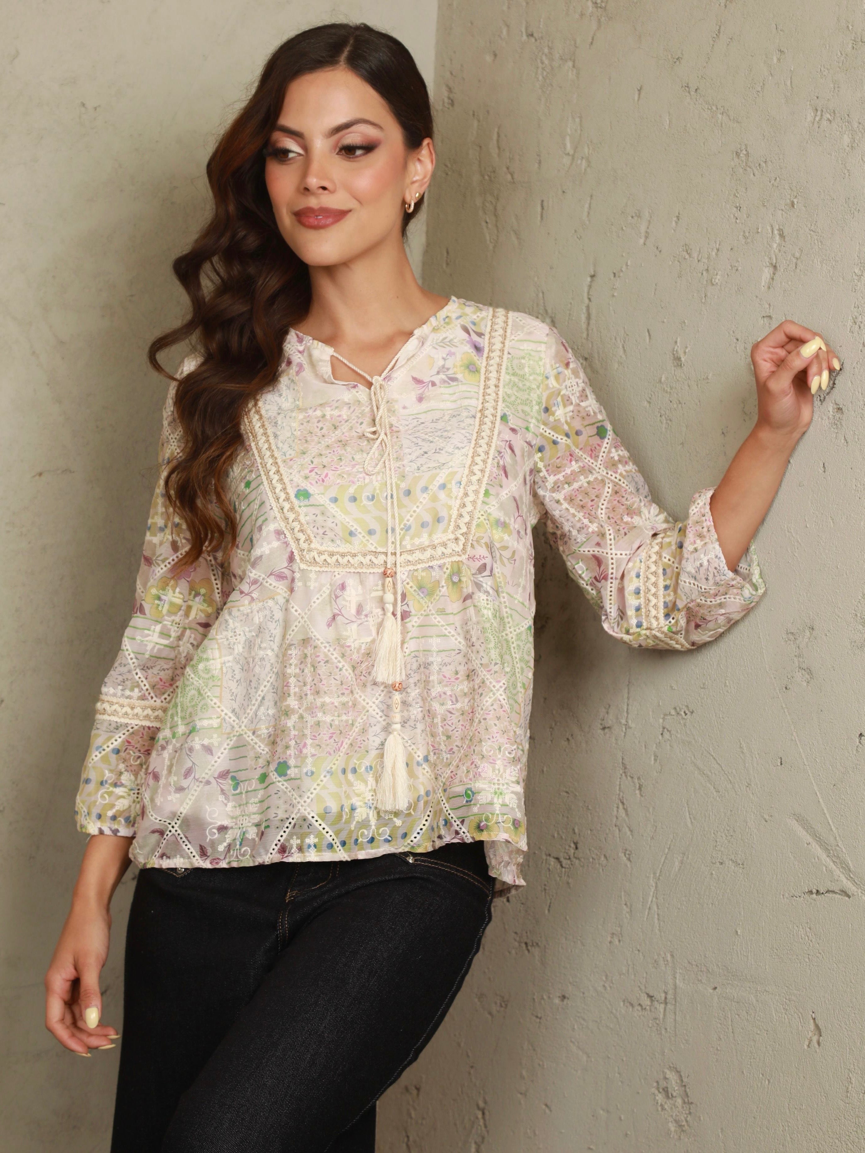 Aly Wildflower Lace Blouse – Beashion Boutique