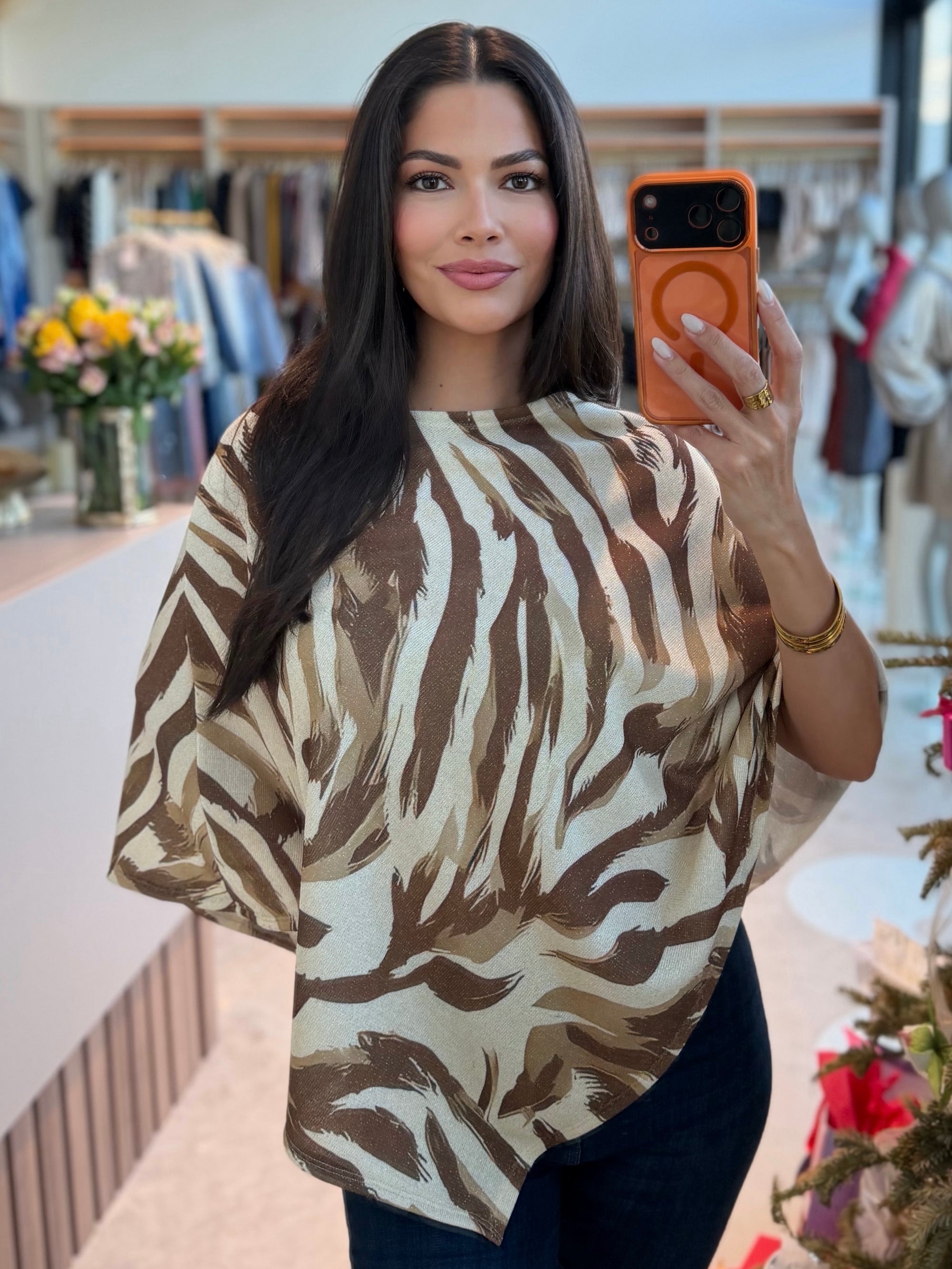Soft Zebra Italian Poncho FS